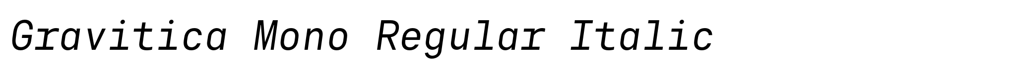 Gravitica Mono Regular Italic image
